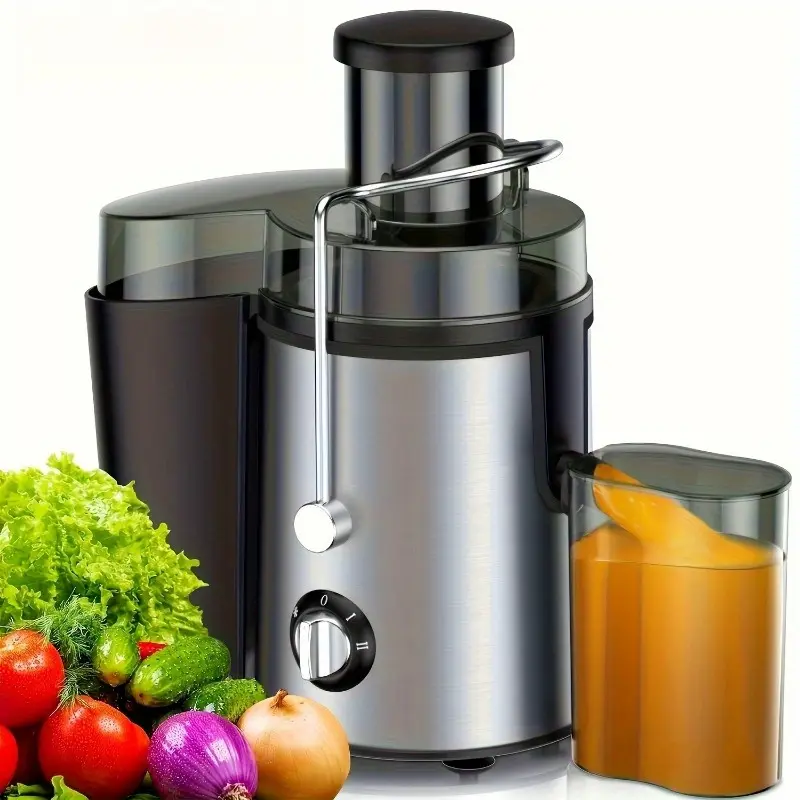 1000W 3 Speeds Centrifugal Juicer Machine, 3 Inch Large Feed Chute Whole Fruit Juicer, BPA-Free Components, Equipped with Cleaning Brush for Easy Disassembly & Washing, Compact Black Juice Extractor for Household Kitchen Use