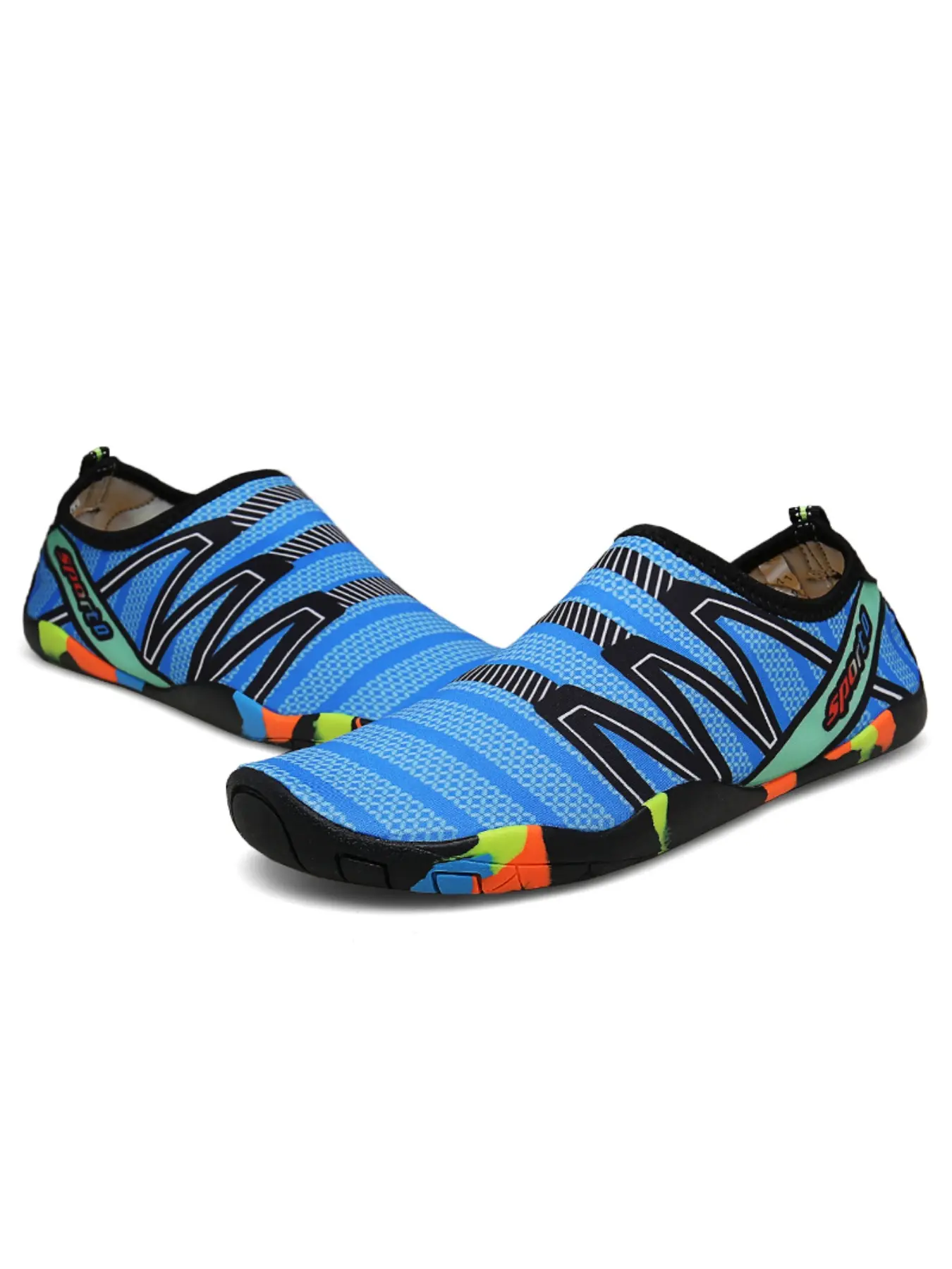 A pair of men's outdoor wading canyoning shoes, breathable and quick-drying mesh, non-slip and wear-resistant, suitable for beach, outdoor and water sports casual wear, Water Aqua Shoes, Beach Pool Shoes, Sporty Water Shoes, Water Sports Footwear