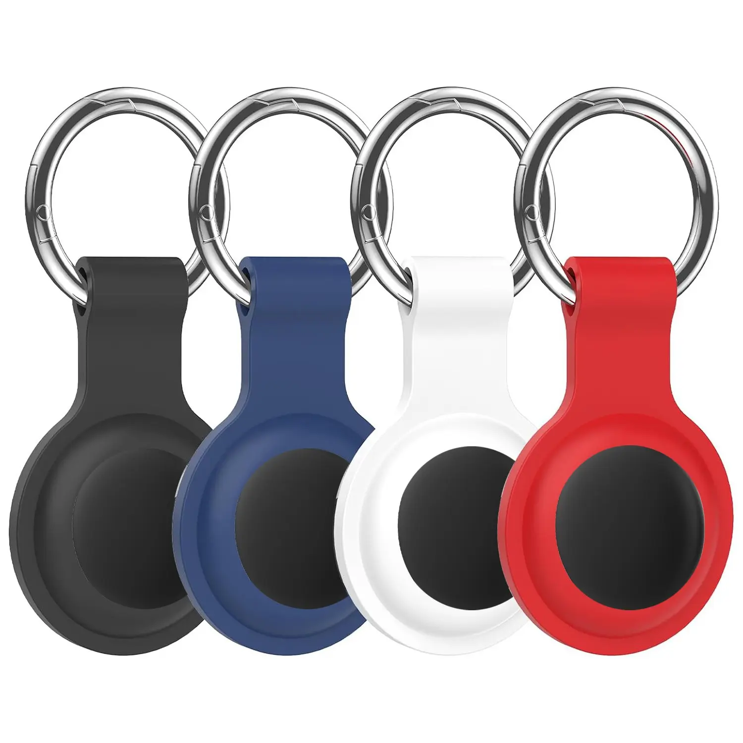 4-Pack Silicone Case for Airtag, Keychain Ring for 1st & 2nd Gen, Durable and Stylish Accessory
