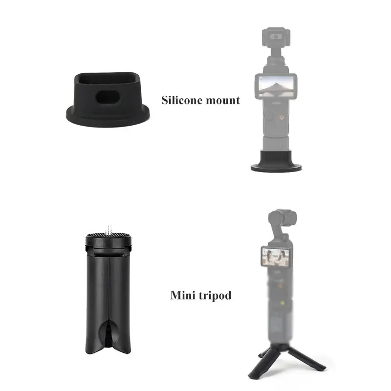Mini Tripod for Dji Osmo Pocket 3 & Pocket 4, 1/4" Screw Interface, Silicone Base, Dji Accessories, Stable and Portable, Camera Accessory