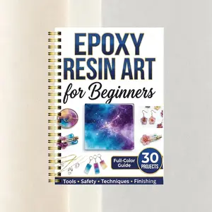 Epoxy Resin Art Handbook: Step-by-Step Guide with 30 Beginner Projects - Complete Manual from Zero to Mastery for Blending/Curing Techniques, Color Scheming, Glitter and Molding - DIY Crafts, Resin Projects, Demoulding Tutorials