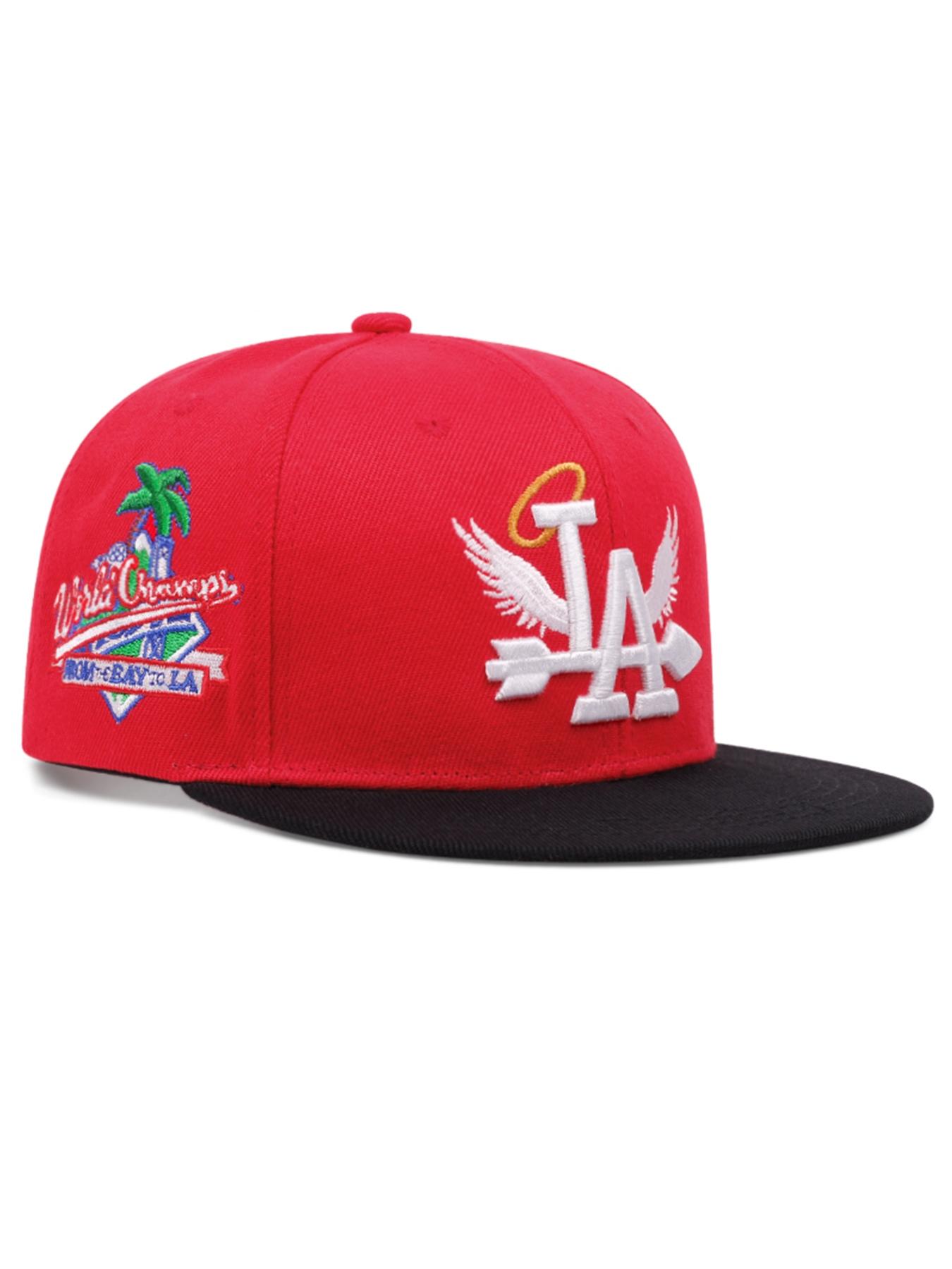 2026 Personalized New LA Wings Side Coconut Tree Embroidery, Custom Embroidered Hat, Trendy Street Hip Hop Hat Outdoor Sunshade Hat Baseball Hat Adjustable Flat Edge Hat Suitable for Men and Women Adjustable Snapback Cap