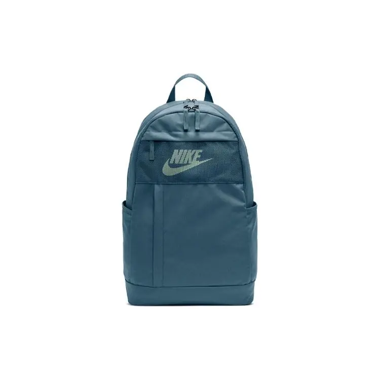 Nike Polyester Backpack for Students and Couples – Casual Zippered Design in Peacock Blue