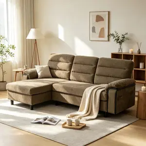 Bestselling Home Furniture Supplies     3-Seat Modular L-Shaped Chaise Lounge Sectional Couch - Deep Seat Sleeper, Modern Upholstered Chic Cloud-Soft Double-Cushioned Sofa Set, Couch for Living Room Apartment Furniture