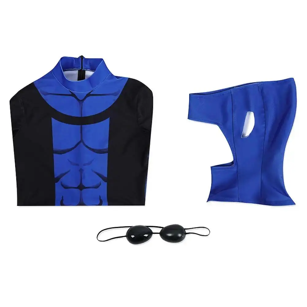 Cartoon Mark Grayson Cosplay Jumpsuit Eyemask Invincible Costume Men Bodysuit Headgear Outfits Halloween Carnival Party Suit
