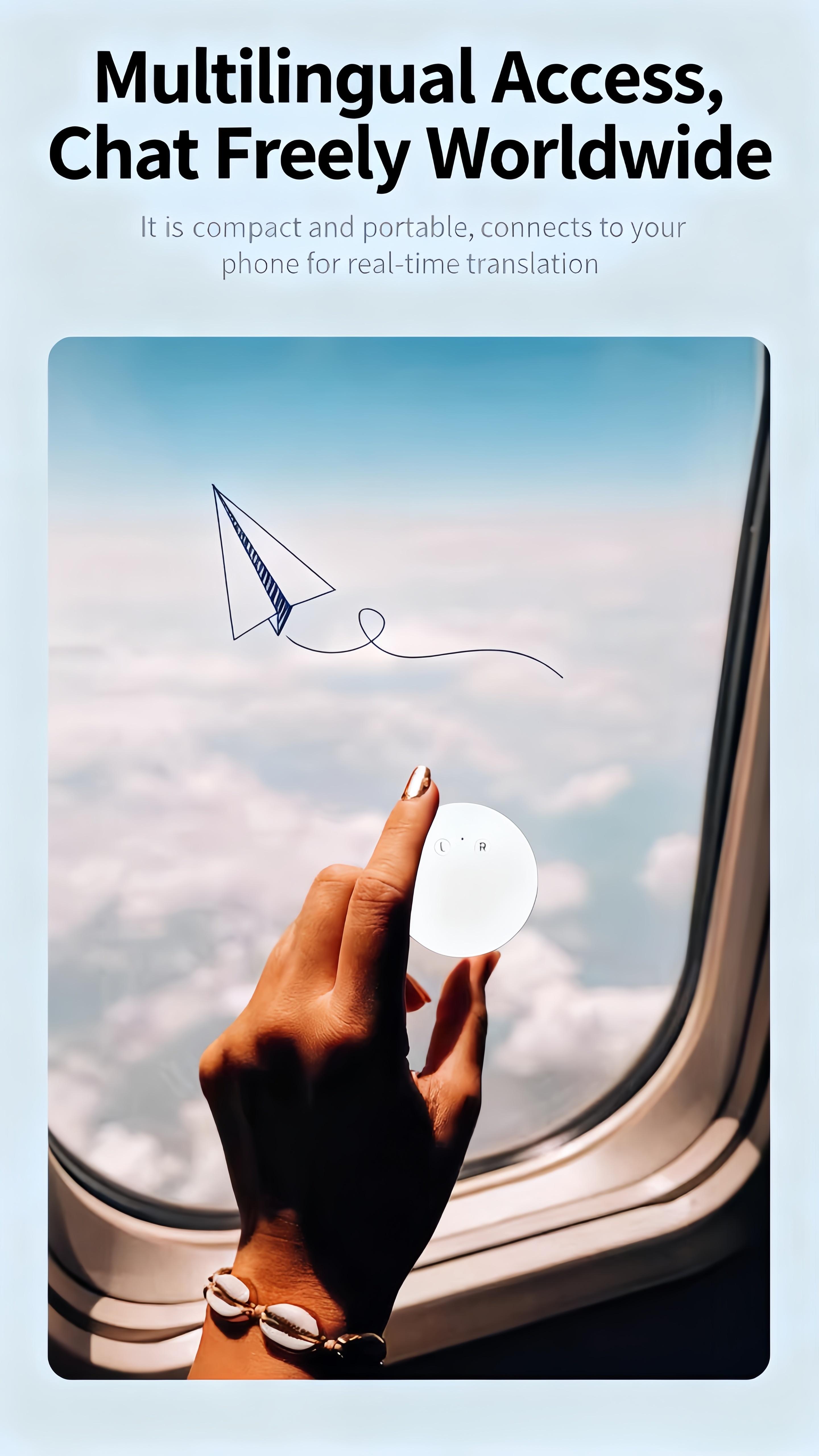 2025 AI Language Translator Device | Real-Time Voice Translation for Travel/Business/Learning | Compatible with iOS/Android/Google OS real-time voice translator versatile translation quick check