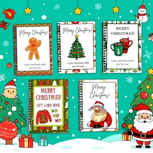 DIY Spiral Bound Christmas Gift Card Album Book, Surprise Page, Student Survival Graduation Card Holder, Teacher Classmate Santa Gift Planner, Teacher Appreciation Notebook