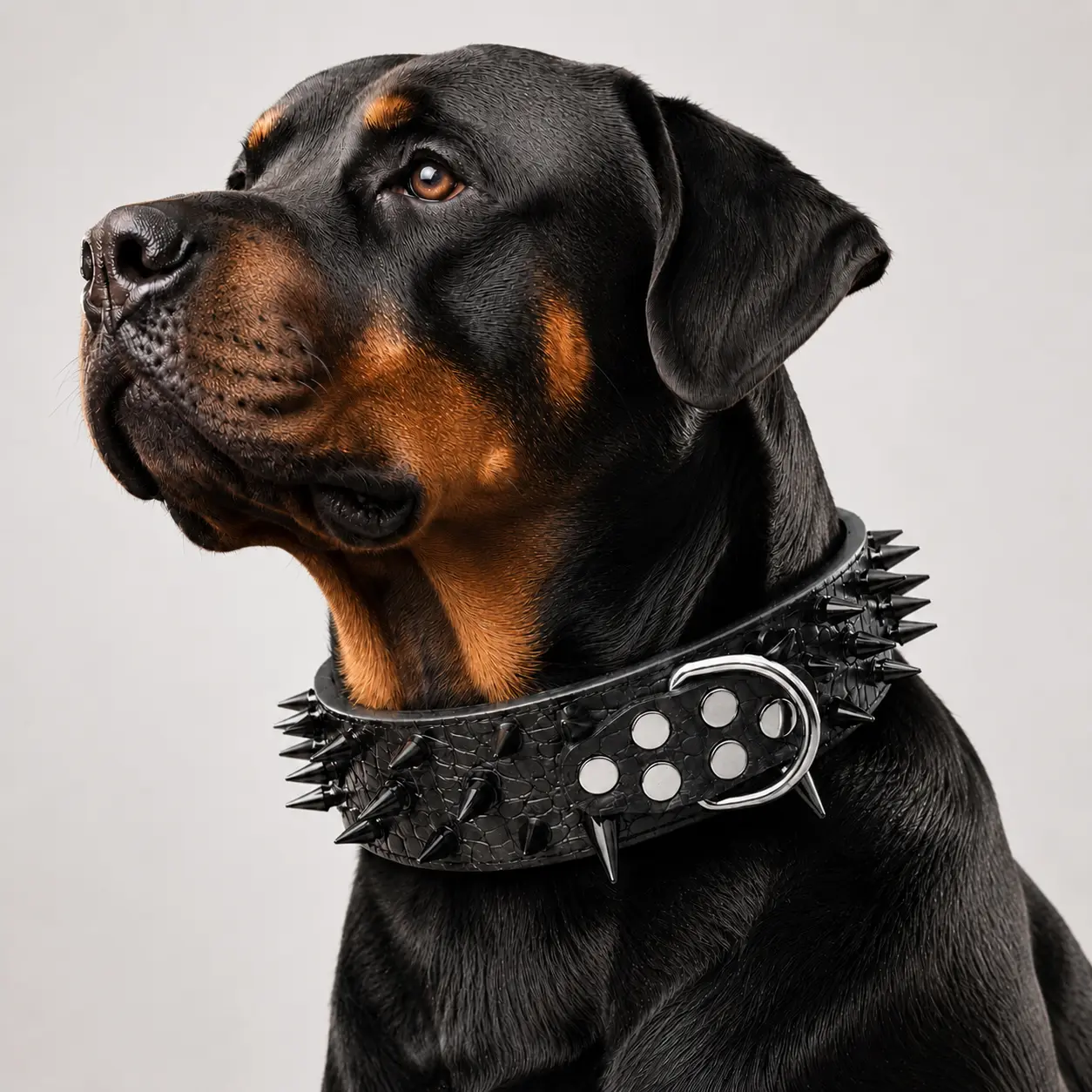 Durable Reinforced Nylon Spiked Dog Collar for Large Breeds - Bite Protection, Chew Resistant, Adjustable with Metal Buckle for Safety Training - Pet Collars & Leads, Color Matching Design, Hand Wash Only