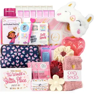 Mark and Lola’s First Period Pal Pack Gift Box |   First Period Kit for Tweens & Teens |   Pads, Panty Liners, Confidence-Boosting Essentials, First Period Gift Box & Discreet Bag (Hearts)