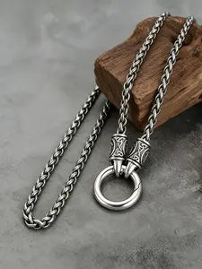 Trendy Stainless Steel Dragon Bone Necklace, Daily Versatile Fashion Piece, Perfect Gift for Women and Men, Stylish Accessory