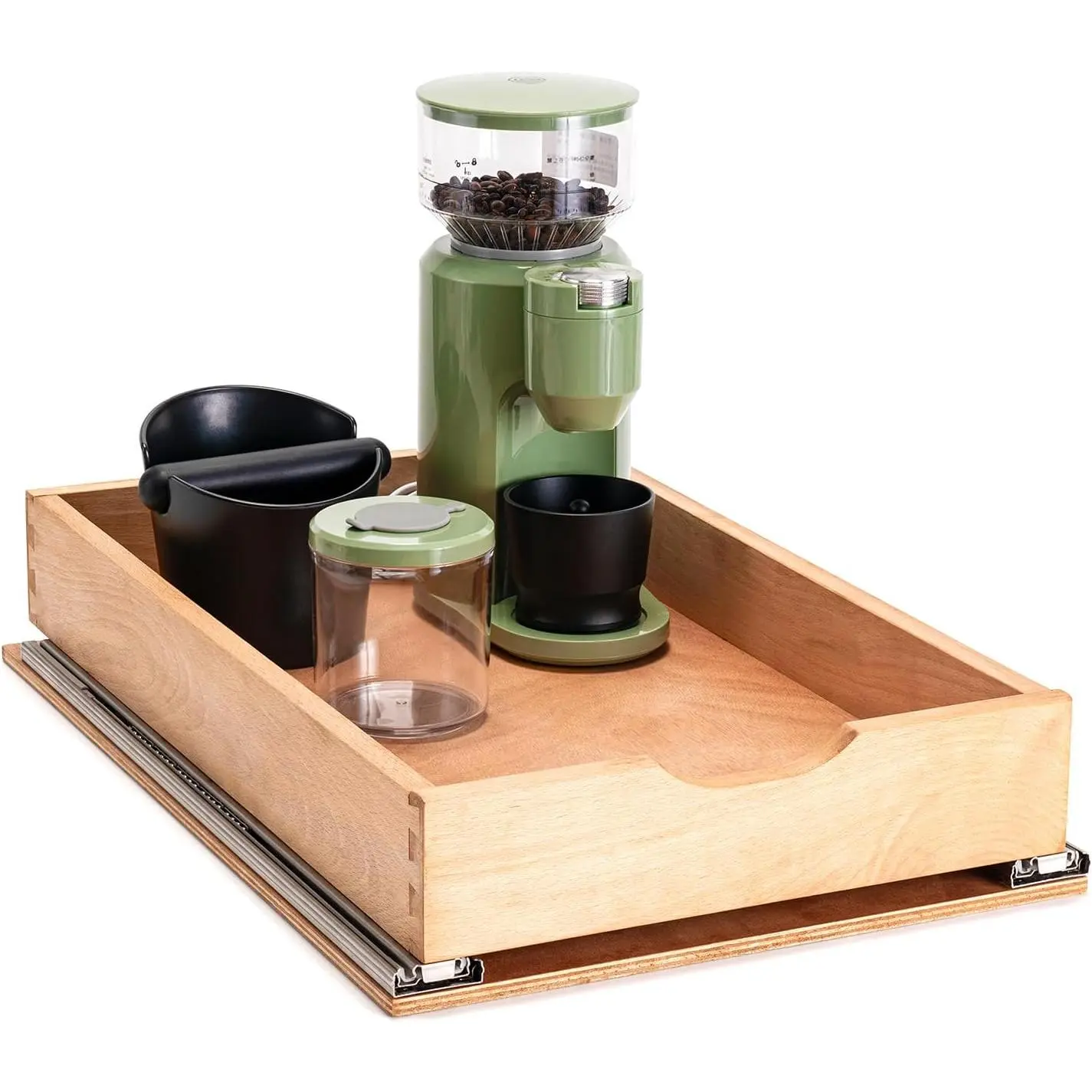 Pull Out Drawers for Kitchen Cabinets, Pull Out Cabinet Organizer, Fully Assembled  Cabinet Pull Out Drawer,  and Easy DIY Installation, 11”W x 21”D