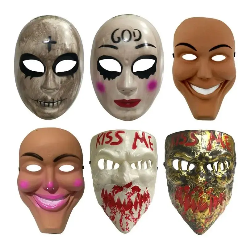 Graffiti Kill Me Mask Smiley Mask Human Removal Plan Mask Old Men and Women Kiss Me Mask Halloween Mask Full Face Cosplay Mask