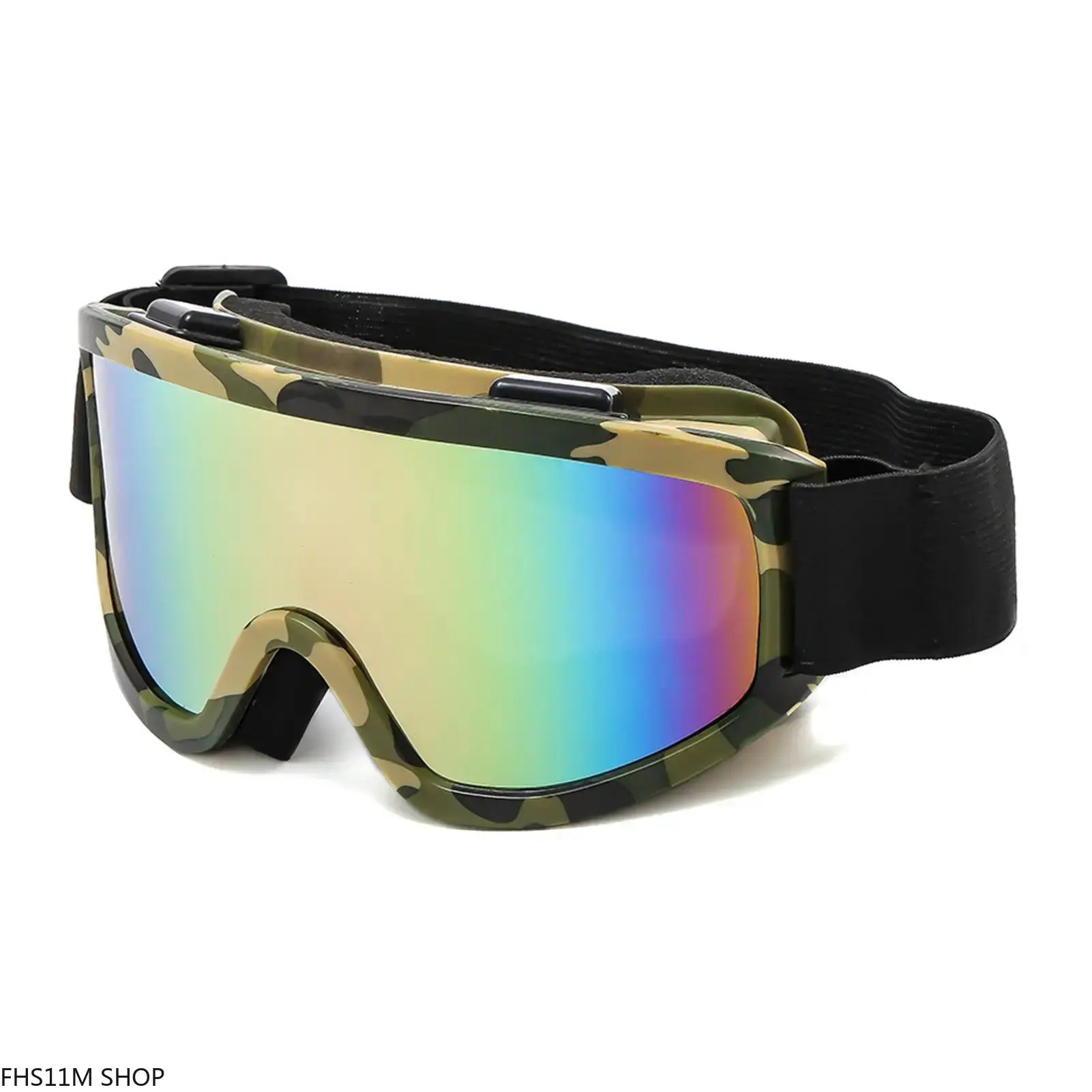 Oversized Ski Goggles - Anti-Glare, UV400 Ultraviolet Blocking, Colorful PC Lens, Ergonomically Designed, Improves Visual Discrimination, Protects Facial Skin, Unisex High-Performance Protective Eyewear for Skiing, Winter Sports (DIY Bag Accessory)
