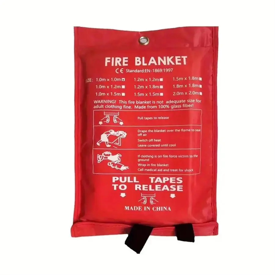 Fire Blanket, Fire Emergency Blanket, Flame Retardant Blanket, Fireproof Blanket, Emergency Survival Safety Cover, Suitable for Kitchens, Homes, Houses, Cars, Offices, Warehouses