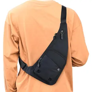 Water-resist Sling Bag Crossbody Bag for Men Slim Chest Backpack Man Purse Small Shoulder Bag for Travel Hiking.