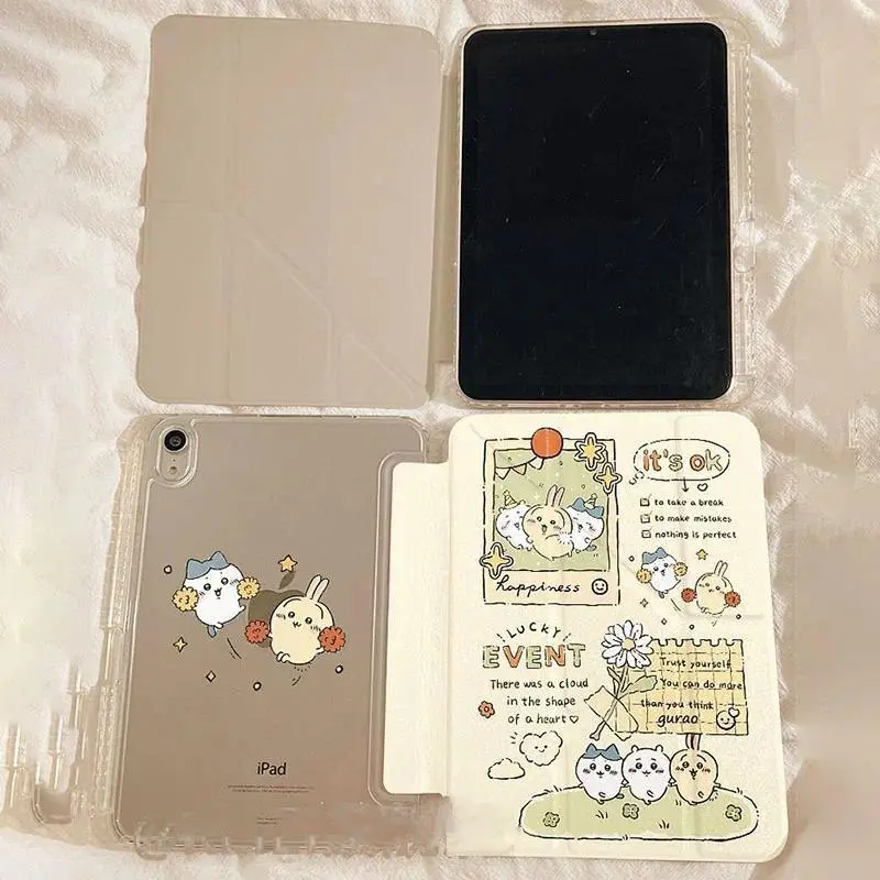 Anime Chiikawa Protective Case Suitable for IPad Pen Tray Anti-fall Hachiware Usagi Tablet Cartoon Kawaii 2026 Protective Case