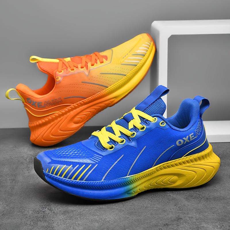 (New)Men'S sneakers|   Shock Absorption, Anti-slip, Wear-resistant, Strong Grip, Fashionable And  For Outdoor Road Running, Low-top Laceup, Lightweight And Comfortable, Fabric Upper, Rubber Sole