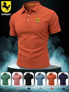 New Arrival Minimalist Fashion Casual Printed Men's Premium POLO Shirt, Fashionable Quick-Dry Breathable Summer Polos Fabric Golf POLO Shirt, Polo Shirt, Versatile Business, Sports, and Home, Ultra-High Quality and Easy to Care For.