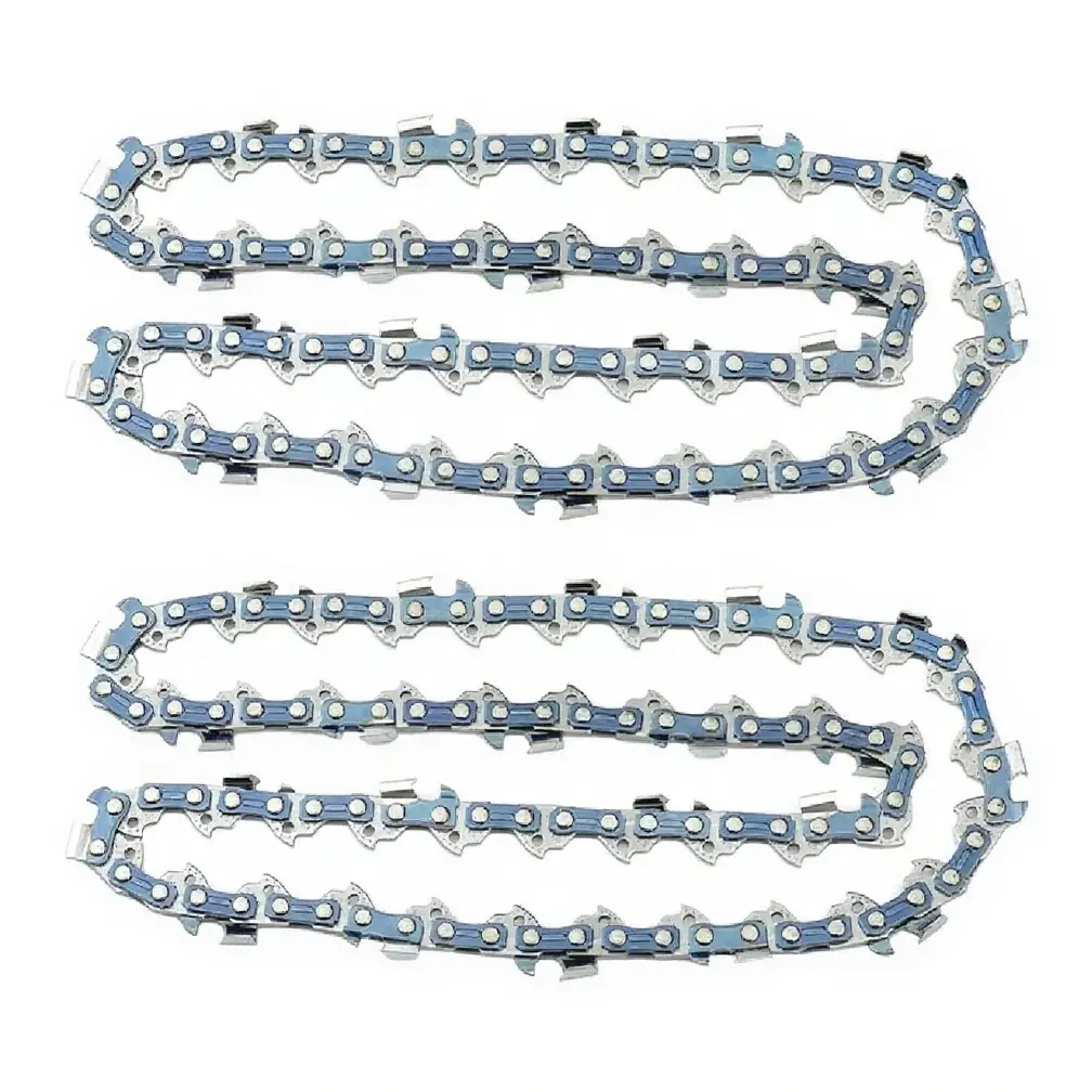 2-Pack 6/8/10/12/14/16/18 inch High-Carbon Steel Chrome Plated Lightweight Portable Garden Trimmer Chainsaw Chains 1/4"-3/8"LP Pitch, 0.043"-0.050" Gauge, 32/33/40/44/50/55/62 Drive Links Replacement Chainsaw Chain