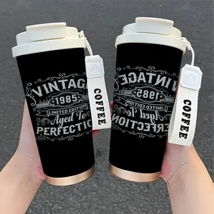 1pc 18oz Vintage Style  Bellflower Cup, Limited Edition Stainless Steel Drinkware, Perfect Gift for Friends & Family, Aged to Perfection Design