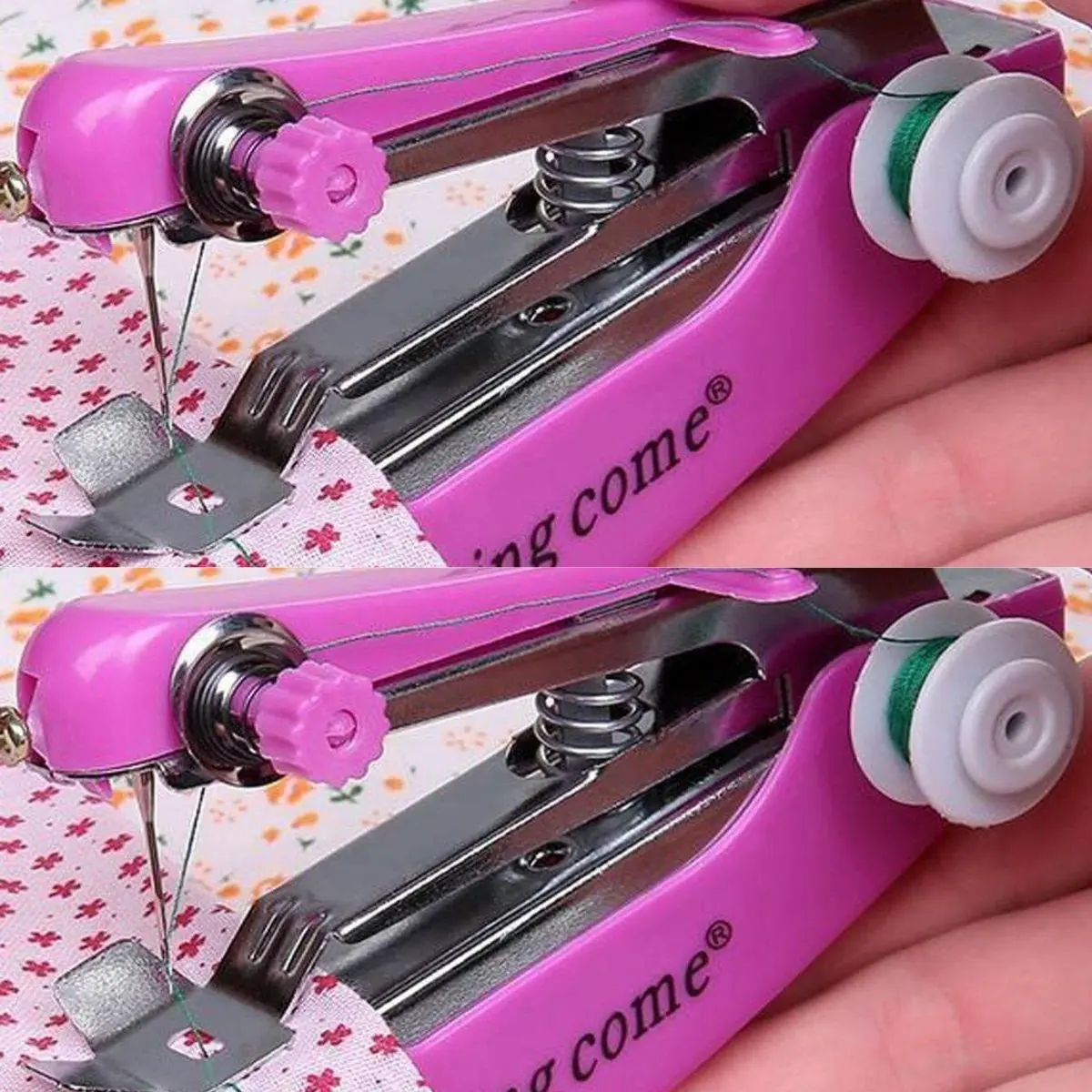 2-Pack Portable Mini Handheld Sewing Machine, Multi-Color, Home Use, Ideal for Clothes, Pants, Skirts, DIY Crafts, Easy to Use, Manual Sewing Machine