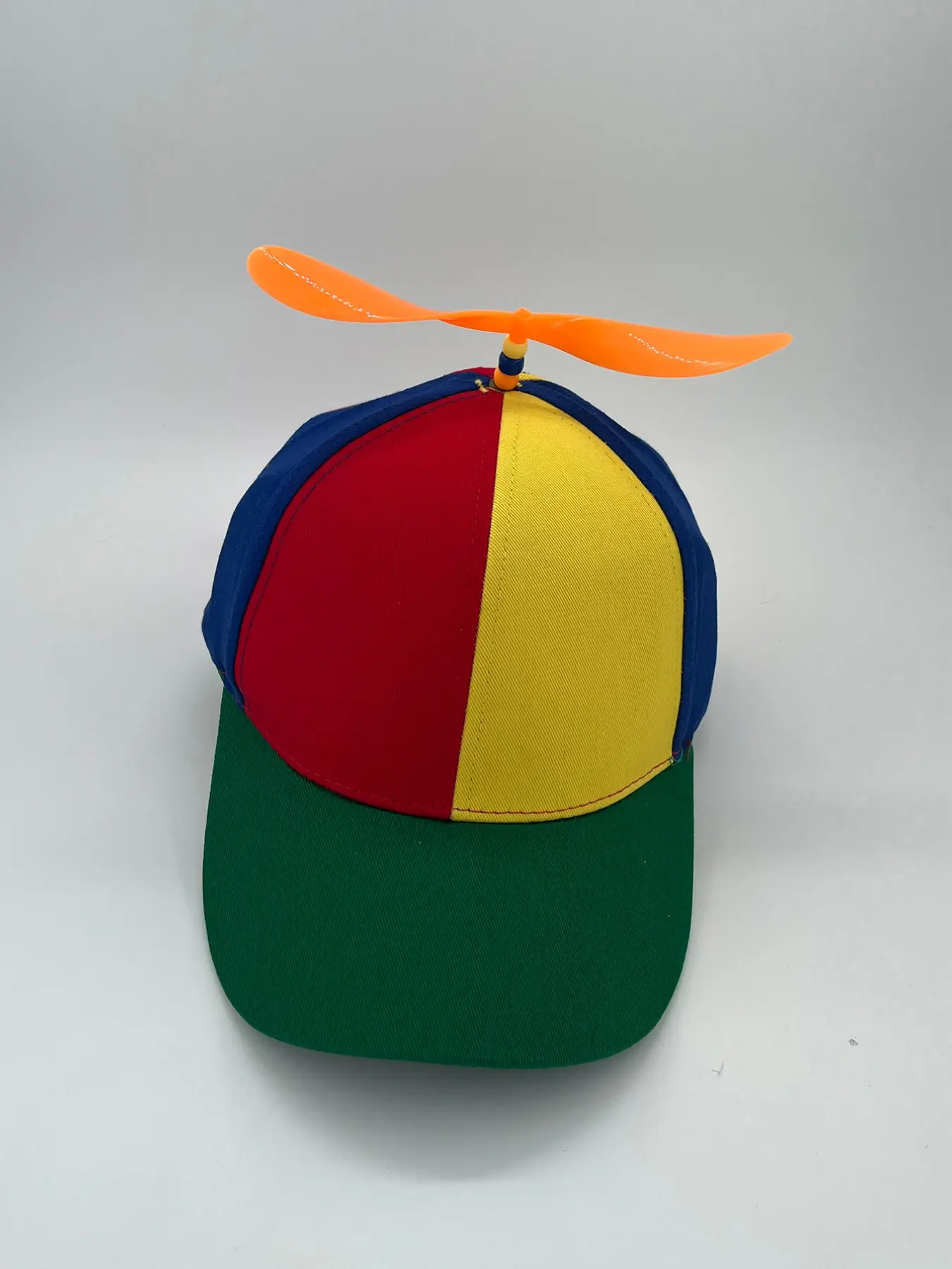 Colorful Propeller Baseball Hat Unisex Breathable Visor Detachable Fan Parent-Child Outdoor Play Photo Cute Cartoon Hat Breathable Polyester Caps