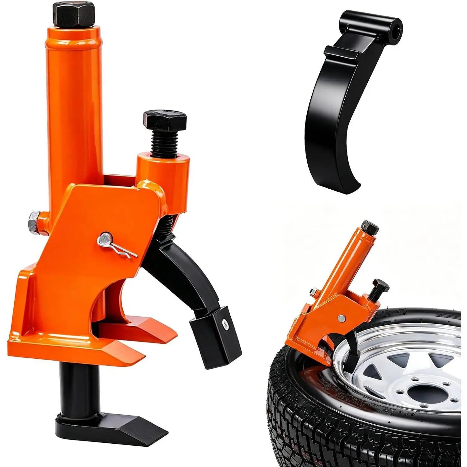 Manual Tire Bead Breaker with Rubber Pad Protector,38''-42'' Tires Changer, Easy-Operated Tire Repair Tool for ATVs/UTVs, Tractors, Trucks, Cars, Heavy Duty Tires