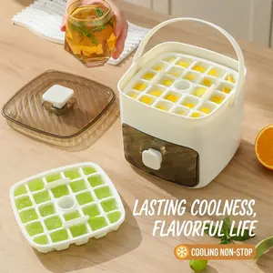 48-Cube Handheld Ice Cube Mold, Dual-Layer Design, Essential Kitchen Tool, Refrigerator Use, / Options, Ice Molds