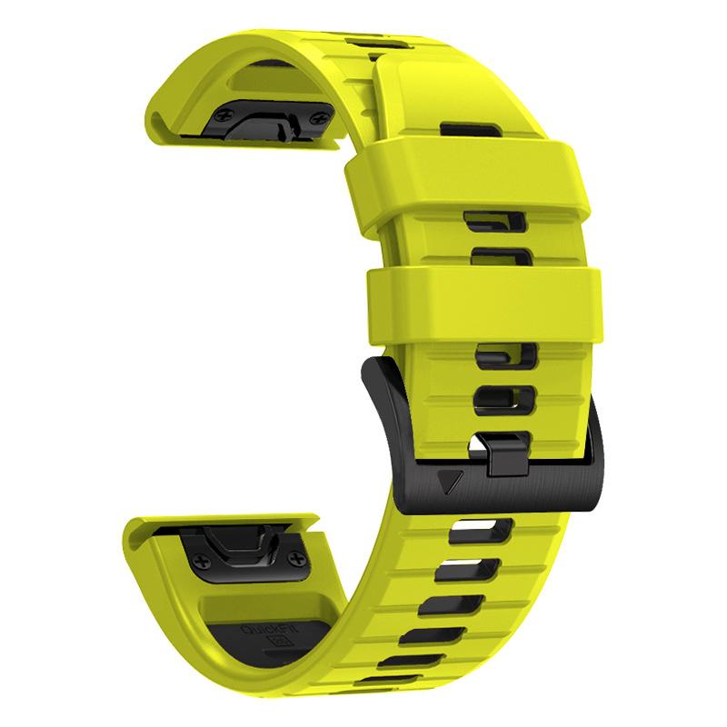 Suitable for Garmin Fenix7/7pro/6 dual-color quick-release silicone strap Fenix7x/7xpro/6x/5x wristband