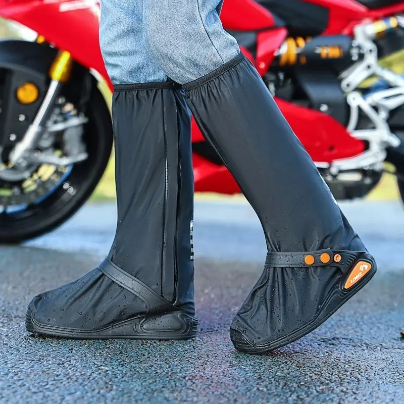 Anti-slip Thickened Wear-resistant Boot Cover, 1 Pair Outdoor Sand-proof Rain Boot Cover, Waterproof Rainy Day Rain Shoes Cover