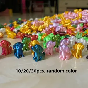 Colorful Puppy Statue Set, 3D Printed Mini Dog Figurines, Vibrant Pet Sculptures for Room Decor, Random Selection Available