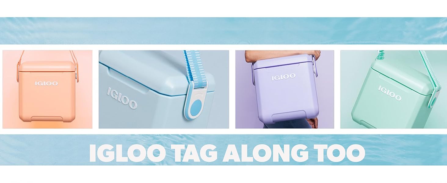 Igloo Tag Along Too Coolers| Insulated Hard Shell Picnic Style Cooler| Rolling Ice Chest