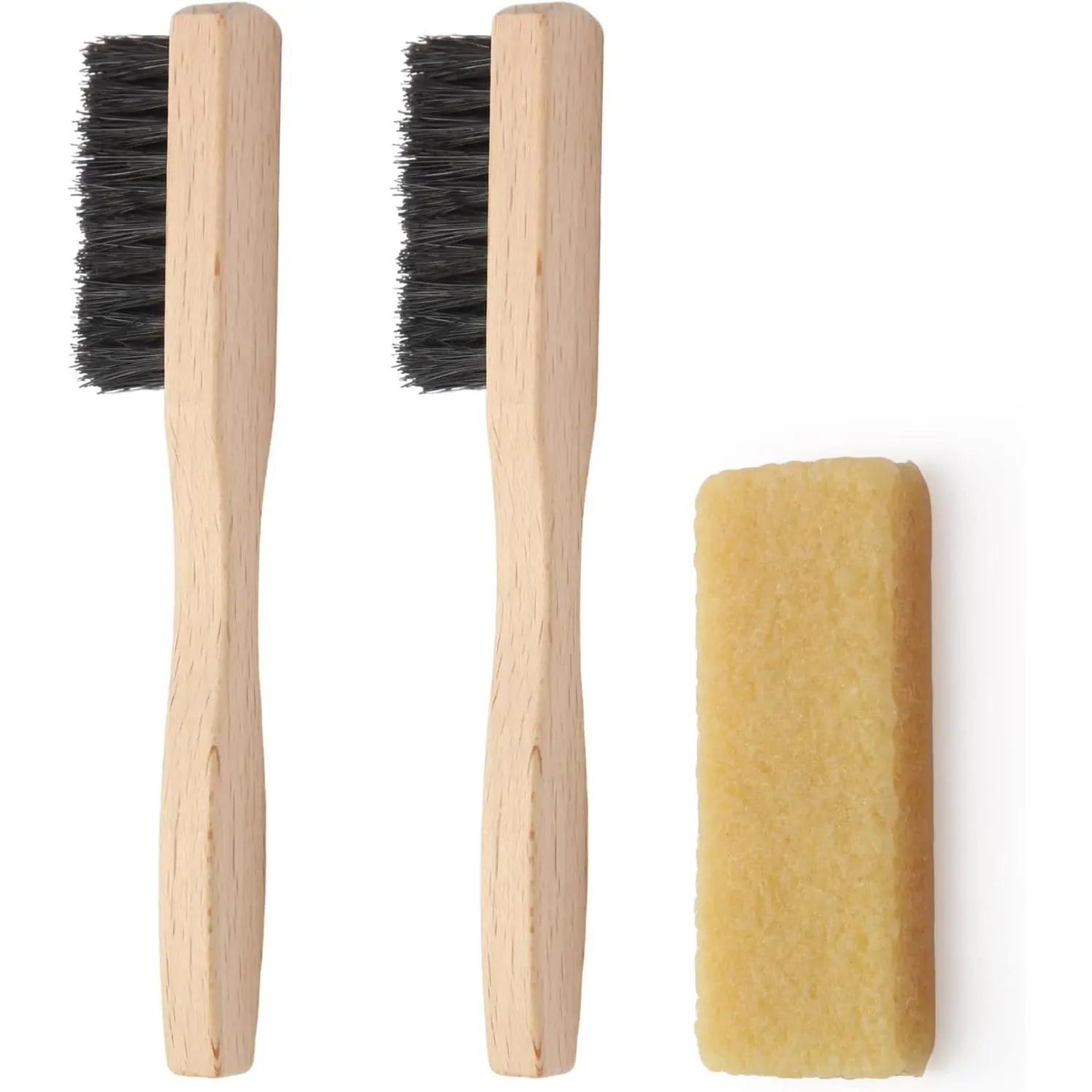 3- Suede Cleaning Kit for Suede Cleaner and Nubuck Brush, Suede Shoe Cleaner Brush and Rubber Stain Eraser, Safe for Leather, Suede, Nubuck, , Knits