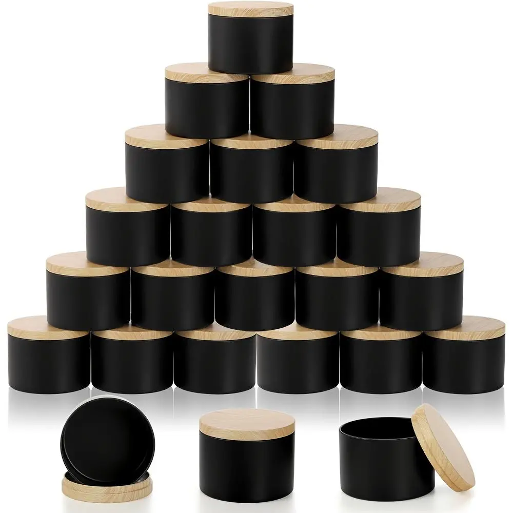 12-Pack Airtight Candle Jars - Home Organizer Storage Canisters for Wedding Fragrance, Vanilla & Lavender Storage