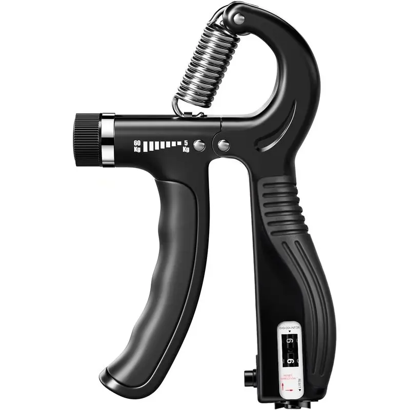 Grip Strength Trainer - Adjustable Resistance 11-132lbs/5-60kg Hand Gripper & Forearm Strengthener Device with Smart Counter for Sports & Rehab