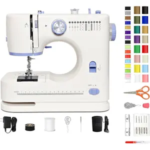 Sewing Machine for Beginners with 42 count Sewing Kit, Sewing machine with 12 -in Stitches, High-Low Speeds Small Sewing machine LED lights