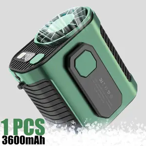 Portable Waist Fan, Rechargeable Belt Fan, 100-speed Adjustable USB Rechargeable Fan, Wearable Convenient Design Hands Free Fan for Outdoor Work, Travel and Fishing, Outdoor Cooling Fan