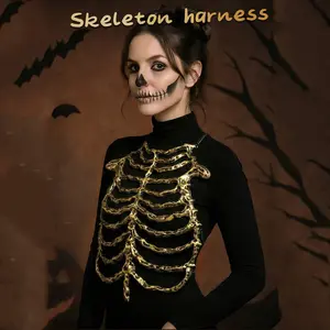 1pc Halloween skeleton hollow skeleton, cosplay skeleton performance party costume props