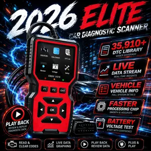 V519 Professional Obd2 Scanner, Vehicle Diagnostic Tool, Car Engine Diagnostics, Check Engine Light Reader, Fault Code Reading & Clearing, Battery Voltage Test