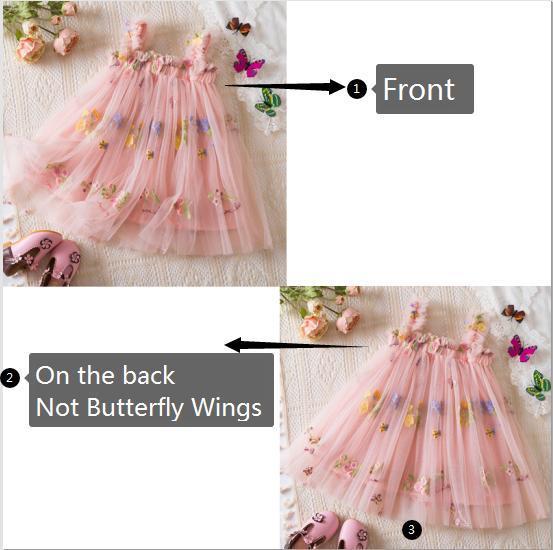 (New)Butterfly Dress for Kids Girls 1-4