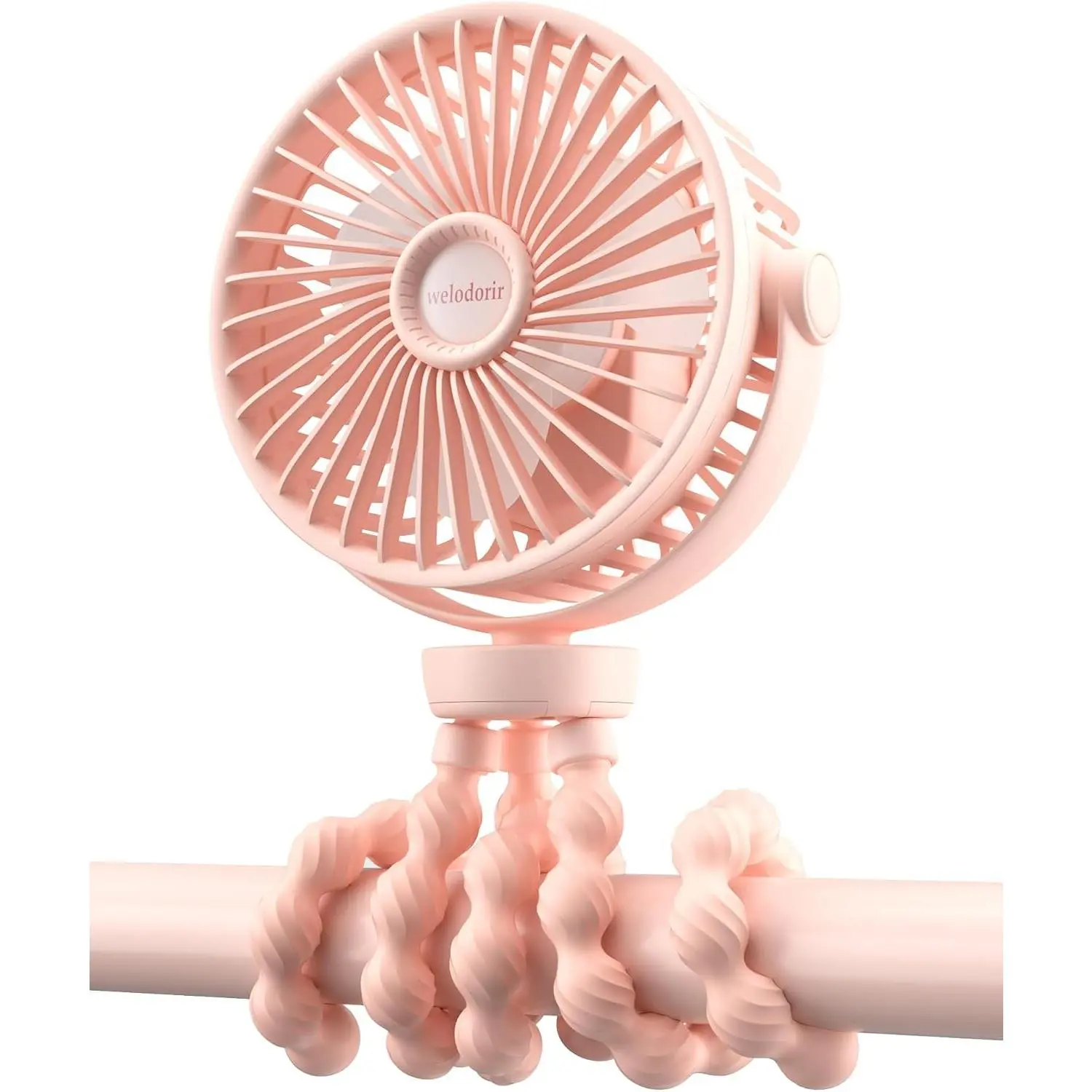 Portable 5200mAh Rechargeable Clip-on Stroller Fan with 360° Rotate Tripod TYPE-C Port 3 Speed USB Fan for Handheld Desk Car Seat Crib Outdoor