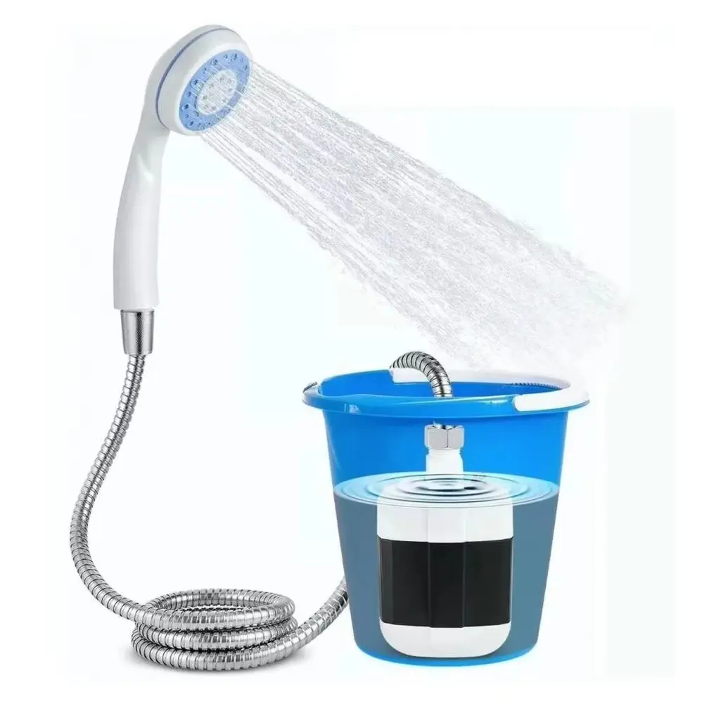 Camping Electric Shower Pump, Easy to Use, Compact Portable, Rechargeable, Outdoor Electric Shower Head Sprayer Set, Ideal for Travel