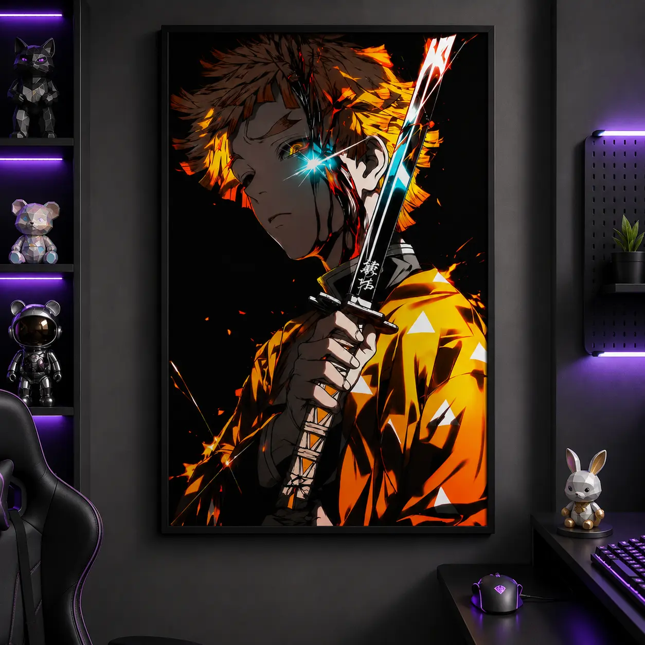 Anime Metal Wall Art, Anime Poster, Otaku Room Decor, No Frame, Manga Wall Art, Japanese Anime Decor, Gaming Room Decor, Bedroom Wall Decor, Gift for Anime Fans