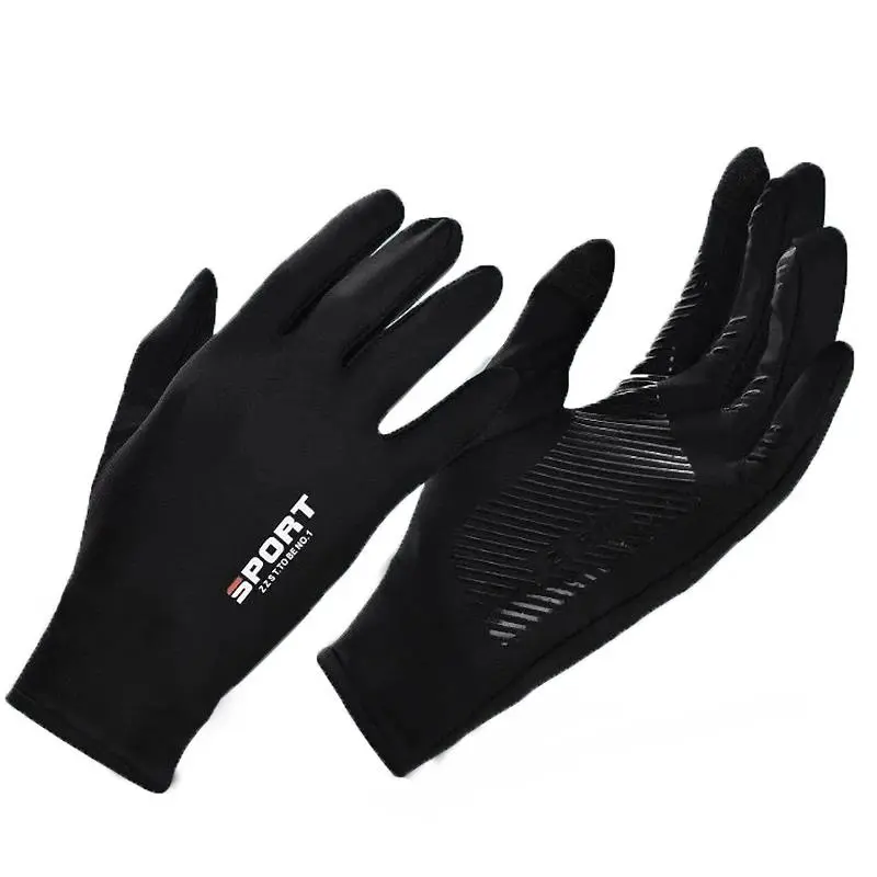 Summer Ice Silk Touchscreen Anti Slip Gloves Outdoor Fishing Waterproof Sunscreen Gloves Bicycle Gloves