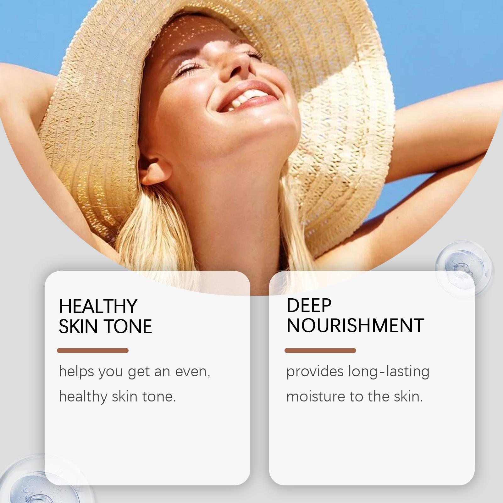 OCEAURA  Dark Tanning Bed Lotion with Bronzer, Tanning Accelerator with Coconut & Aloe, Rosemary & Vitamin C Antioxidant, UV Resistance No Sunburn, Fast Natural Bronze, Deep Hydration & Repair for All Skin wipes shower Intensive Gel Hydrating  self