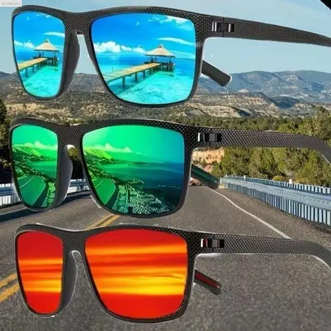 Men's Full Rim Polarized Lens Sunglasses - UV400 Shield, Lightweight HD Vision, Glare Reduction, Run/Cycle Secure Fit Sun Protective Eyewear for Driving, Cycling | Men's Accessories