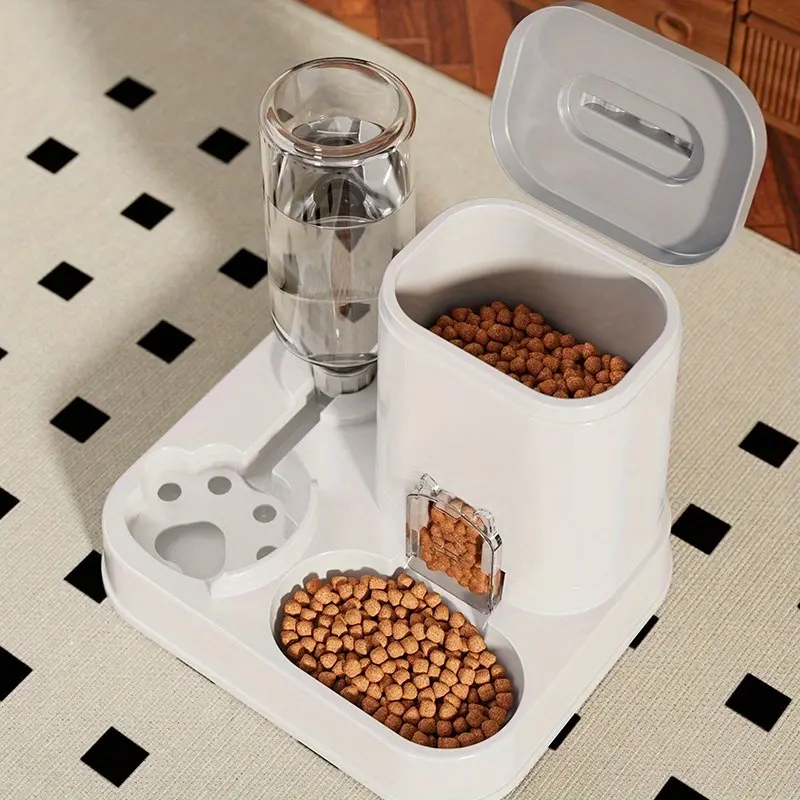 2-In-1 Automatic Pet Feeder, Large Capacity Gravity Food & Water Dispenser, Easy Clean Design, Universal for Cats and Dogs, Auto Feeding Station