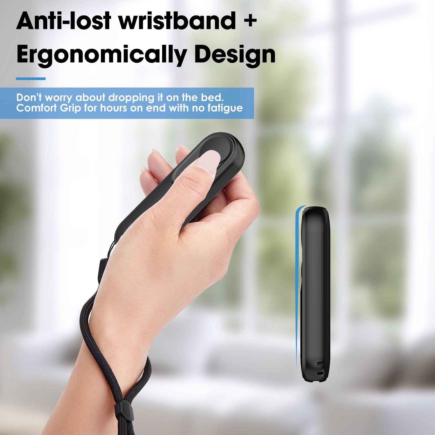 Remote-Control Page Turner for Kindle Paperwhite, Oasis and Kobo, Rechargeable Wireless Remote Clicker Accessories for Kindle, iPhone, iPad and Android Tablets