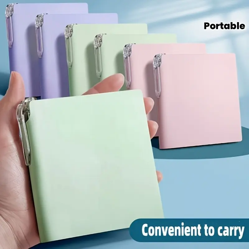 3pcs Lightweight Pocket Notebook Set, 1pc Colored Notebook + 2pcs Pens, Blank Pages for Free Writing, Compact and Portable, Stamp Pocket Notebook, Office Journal, Travel Memory Book, Travel Stamp Collection Album, Multiple Colors Available