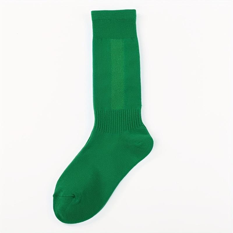 (New)1/3 Pairs Kids Knee-High Sports Socks - Breathable Mesh, High Elasticity & Moisture-Wicking, Solid Color Athletic Socks for Basketball, Football, School - Durable Polyester Boys & Girls Socks